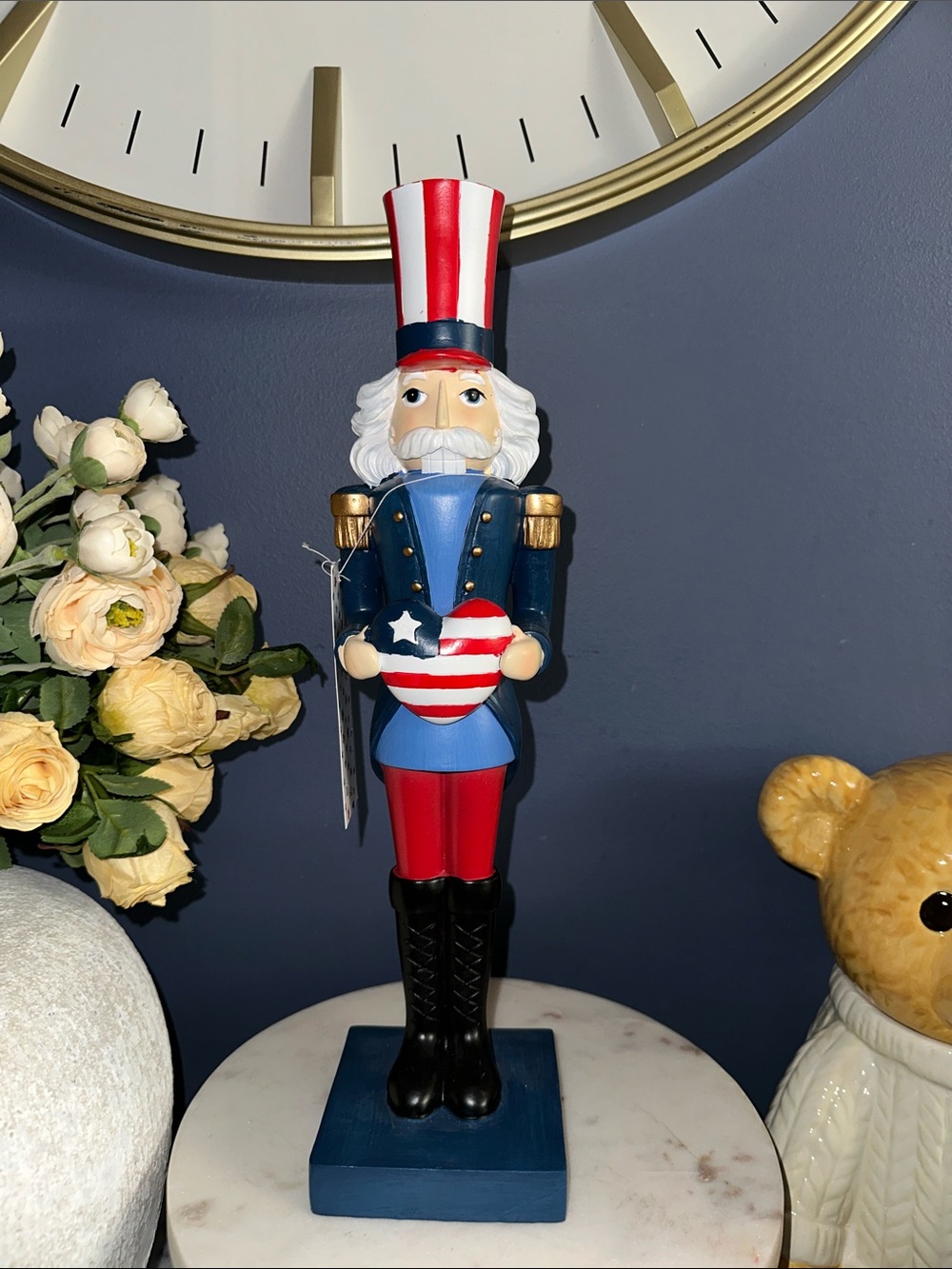 Patriotic Red, White & Blue Nutcracker Holiday Figurine